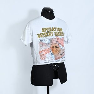 Vintage 90s Operation Desert Shield Crop-top